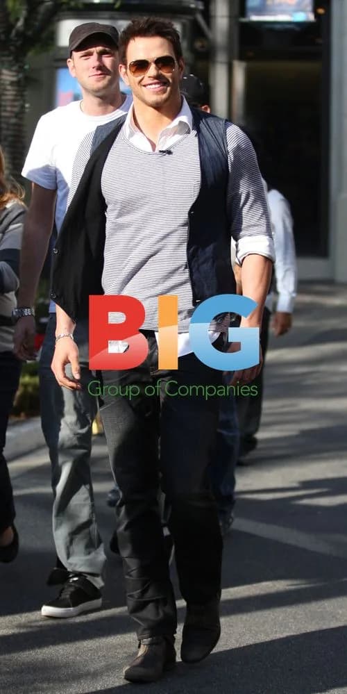 Kellan Lutz with Sharni Vinson at The Grove