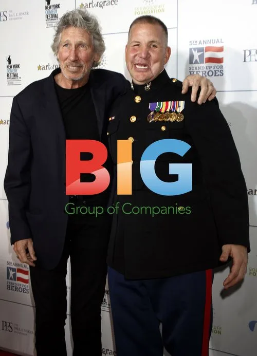 Roger Waters and Cpl. Justin Bunce at 'Stand Up For Heroes' Benefit