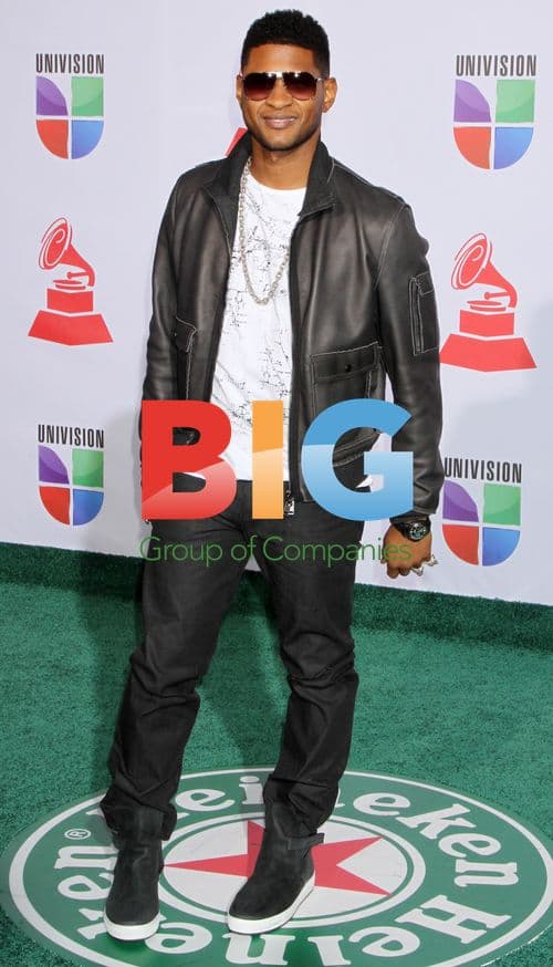 Usher Arrives at Latin Grammys