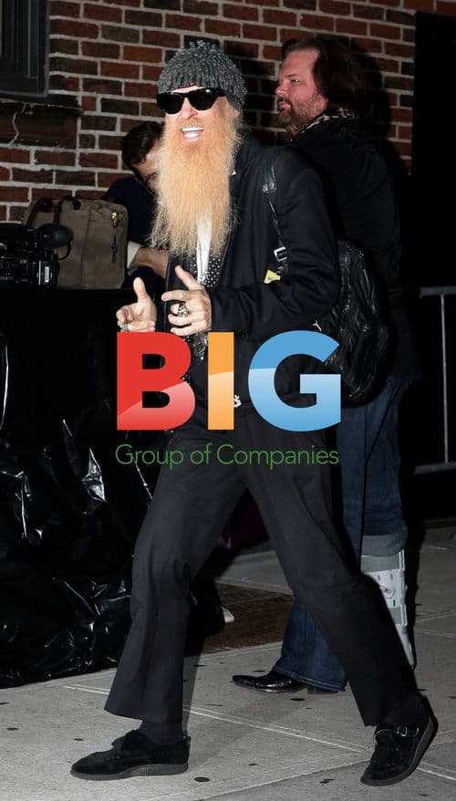 Billy Gibbons Arrives at Late Show