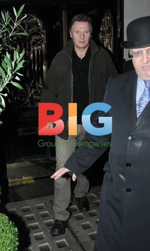 Liam Neeson with Friend in London