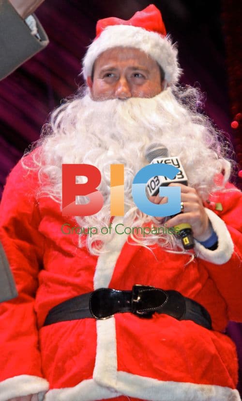 Graeme Hawley as Santa in Manchester