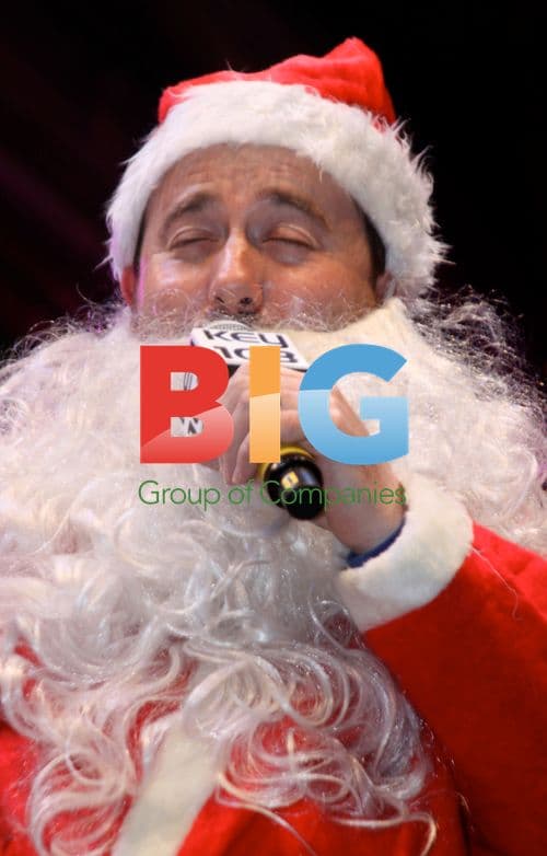 Graeme Hawley as Santa at Manchester Christmas Lights