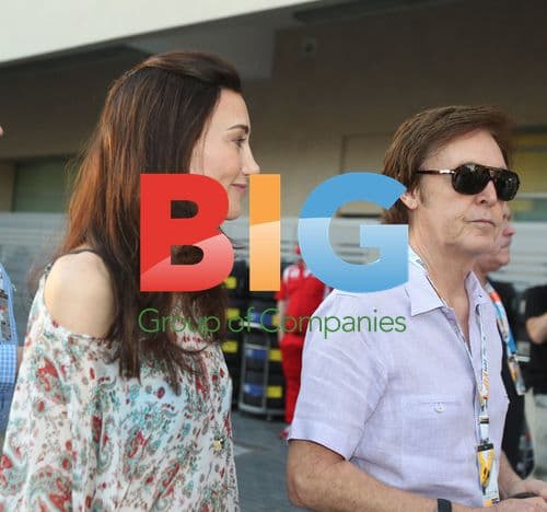 Paul McCartney and wife at F1 GP