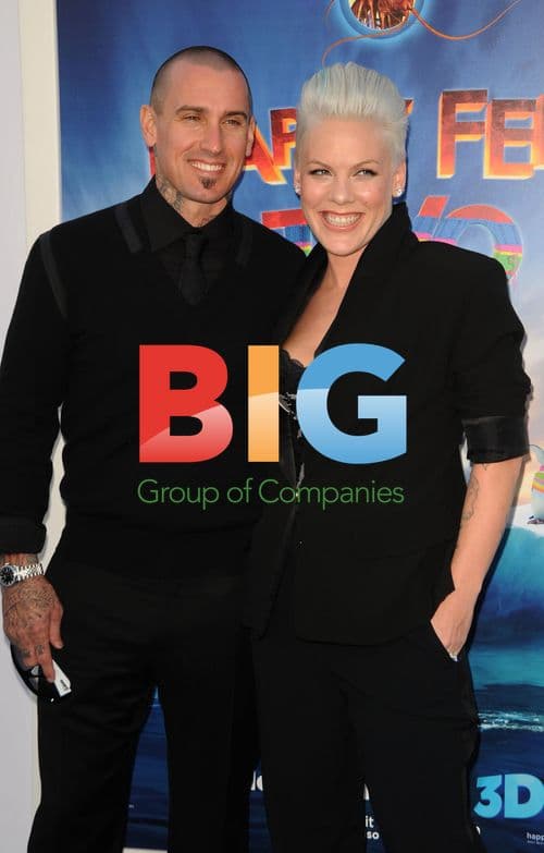 Carey Hart and Pink at 'Happy Feet Two' Premiere