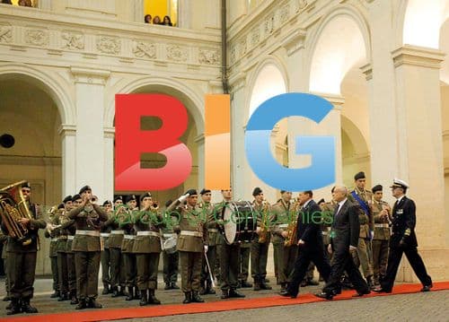 Silvio Berlusconi and Gianni Letta Leaving Palazzo Chigi