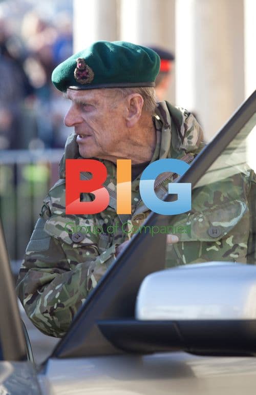Prince Philip Salutes Returning Troops