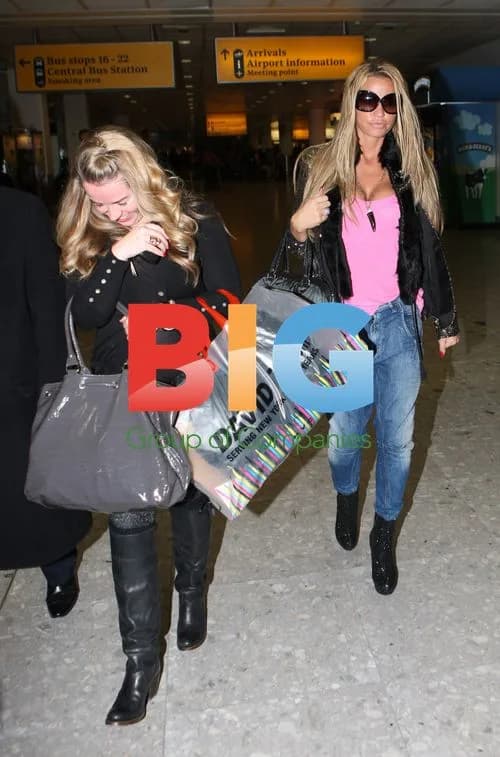 Katie Price Arrives in UK