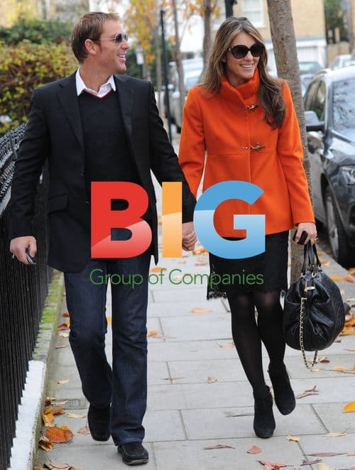 Elizabeth Hurley and Shane Warne Lunch in London