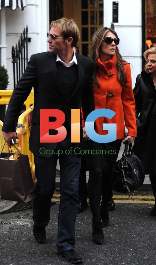 Elizabeth Hurley and Shane Warne Lunch in London