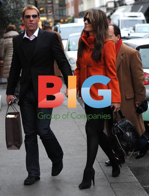 Elizabeth Hurley and Shane Warne Lunch in London