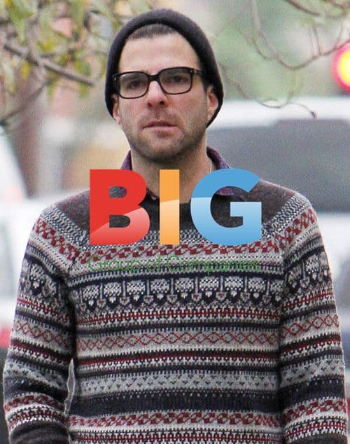 Zachary Quinto walks with friend in LA