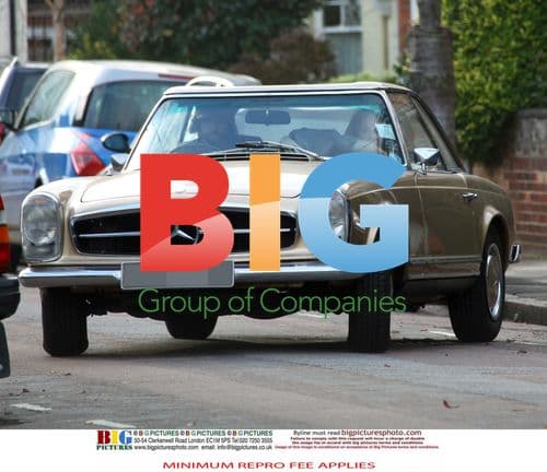 Jason Orange and Catherine Tate Depart in Vintage Car