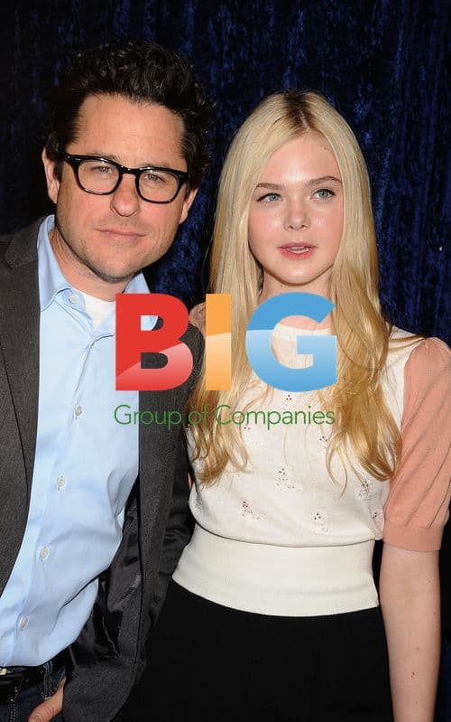 Elle Fanning and JJ Abrams at 'Super 8' Event