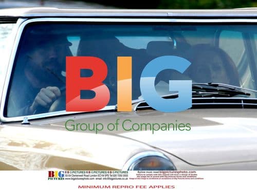 Jason Orange and Catherine Tate Depart in Vintage Car