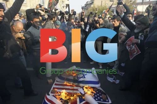 Iranian student protest at British Embassy