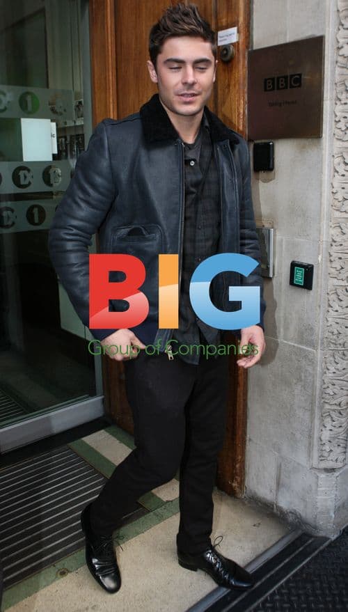 Zac Efron Leaving Radio One Studios