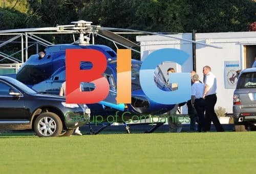 Brad Pitt Leaving by Helicopter