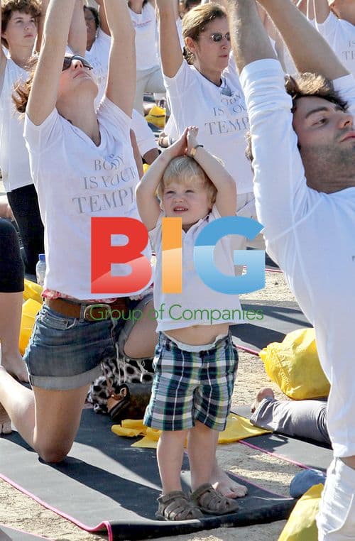 Giant Yoga Class Near Eiffel Tower