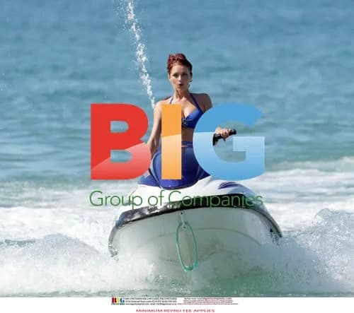 Amy Childs jet skis in Portugal
