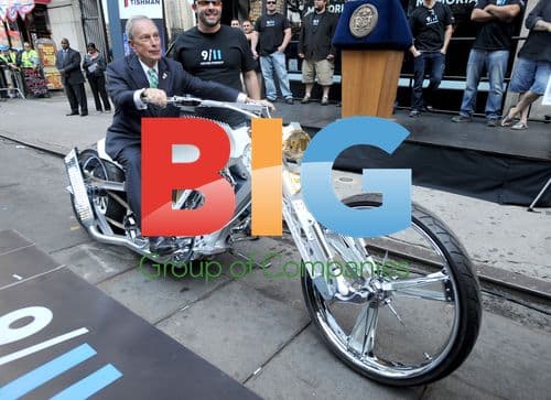 Mayor Bloomberg at 9/11 Memorial Motorcycle Unveiling