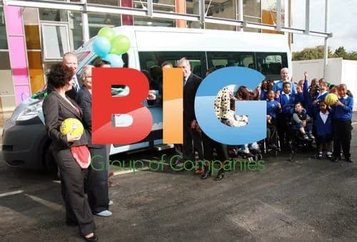 Peter Shilton Presents Coach to Pupils