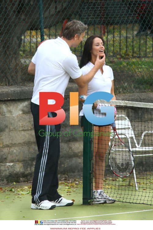 TV Personality Dan Lobb and Dancer Katya Virshilas at Tennis