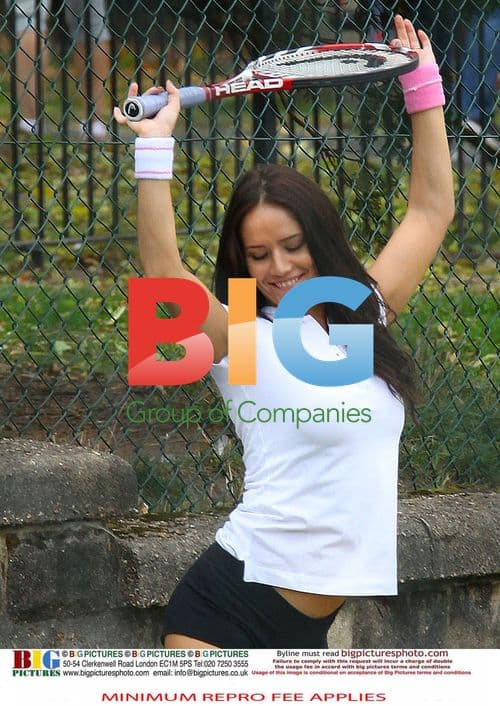 Dan Lobb and Katya Virshilas practice dancing on tennis court