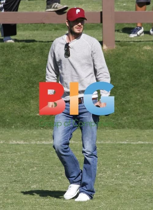 David Beckham at Soccer Tournament with Sons