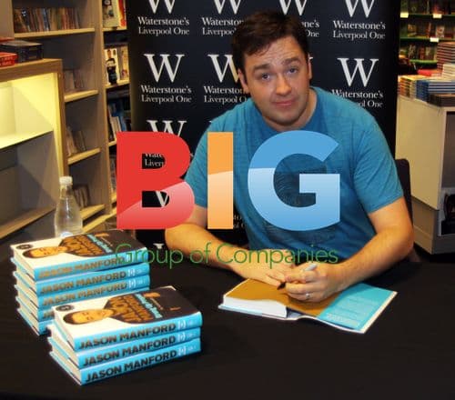 Jason Manford signs books