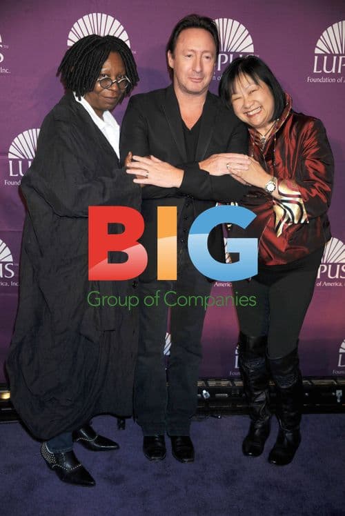 Whoopi, Julian Lennon and May Pang at Lupus Gala
