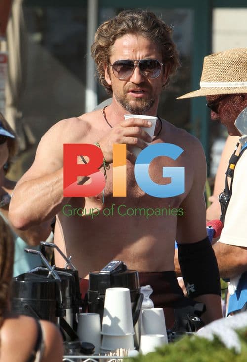 Gerard Butler on set of 'Of Men and Mavericks'