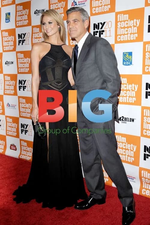Stacy Keibler and George Clooney at Film Festival