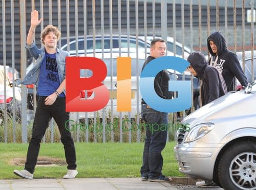 The Wanted Arrive at Radio Studios