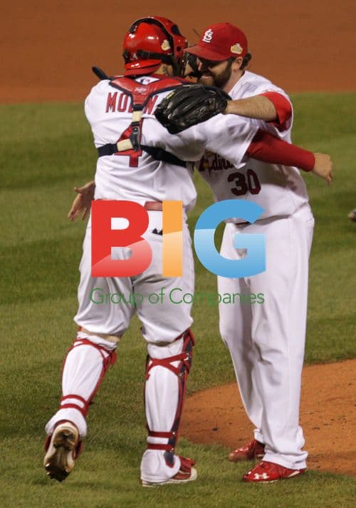 Cardinals' Motte Celebrates World Series Win
