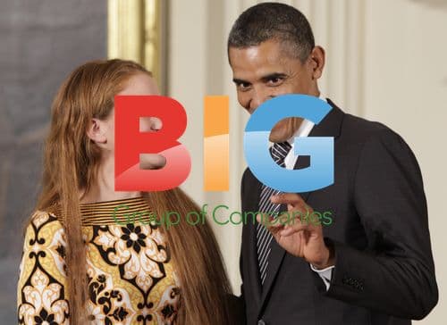 Barack Obama and Michelle S. McIntyre-Brewer at Citizens Medal Ceremony