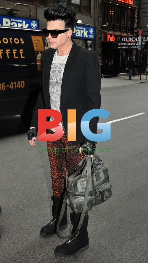 Adam Lambert Leaves NYC Hotel