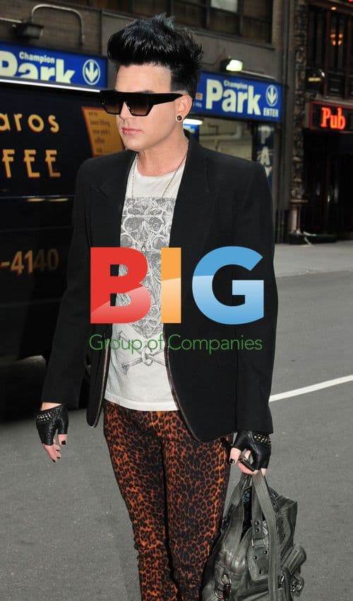 Adam Lambert Leaving Midtown Hotel
