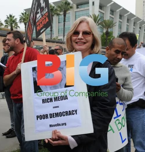 Protesters Outside News Corp. Shareholders Meeting
