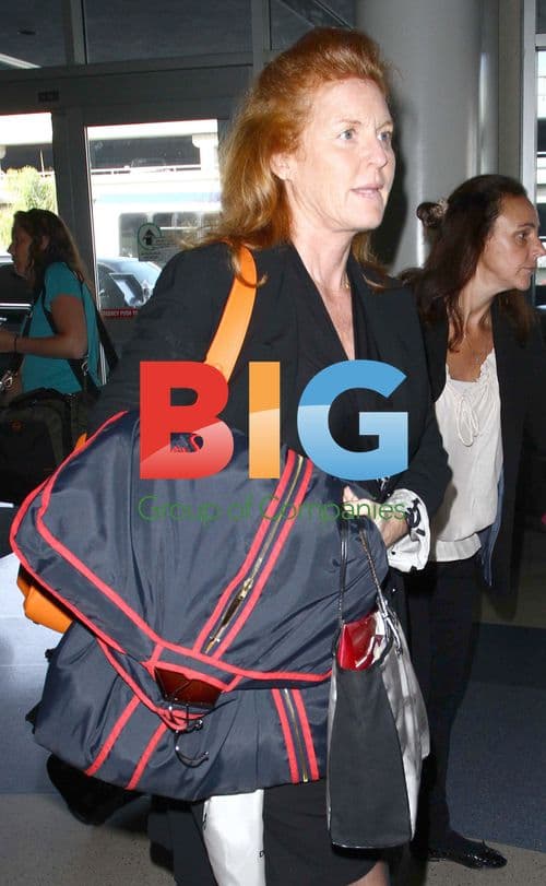 Sarah Ferguson Departs LAX for Trafficking Event