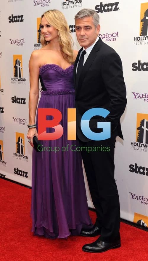 George Clooney and Stacy Keibler at Hollywood Film Awards Gala