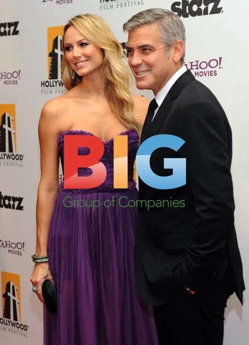 George Clooney and Stacy Keibler at Hollywood Film Awards