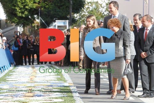 Princes Felipe and Letizia visit model village