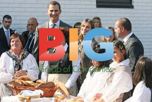 Princes Felipe and Letizia visit model village