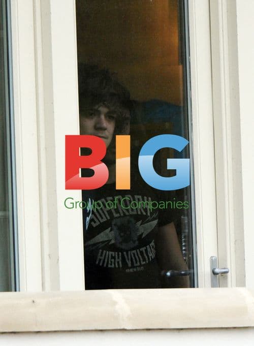 The X Factor contestants watch from window