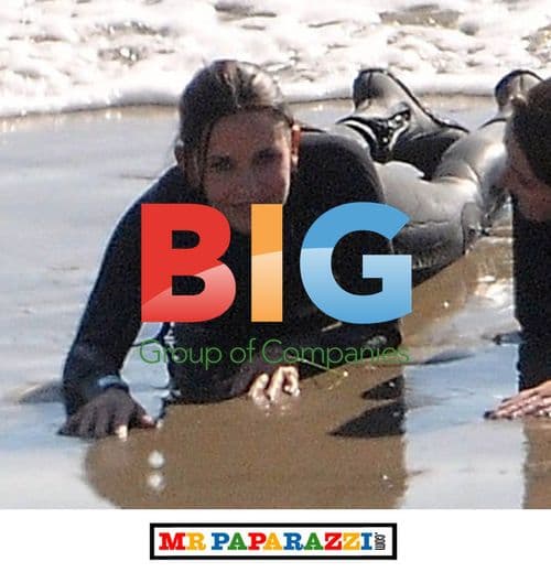 Courteney Cox Films 'Cougar Town' in Wetsuit