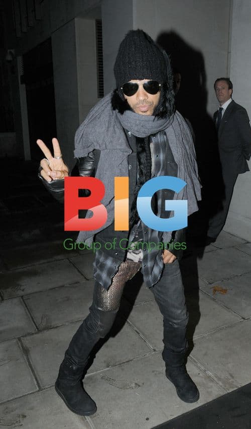 Lenny Kravitz Leaving Hotel in London