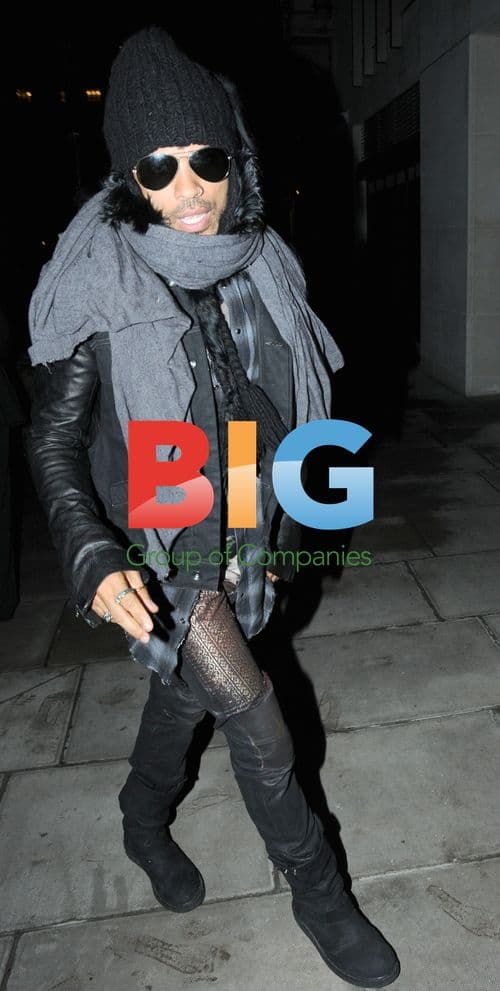 Lenny Kravitz Leaving Hotel in London