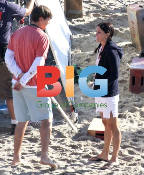 Courteney Cox and Dan Byrd Film 'Cougar Town'
