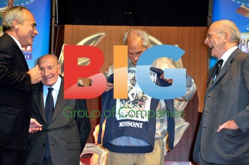Andrea Monti, Carlo Monti, Edoardo Mangiarotti and Ottavio Missoni at Sport Movies & TV Festival